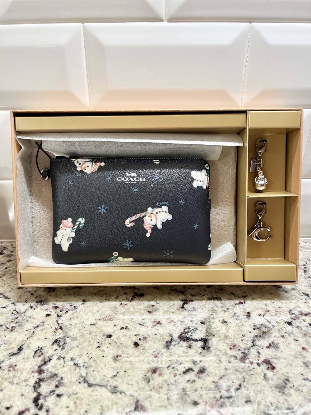 Coach Snowman Wristlet and Charms Boxed Set NWT in Box
